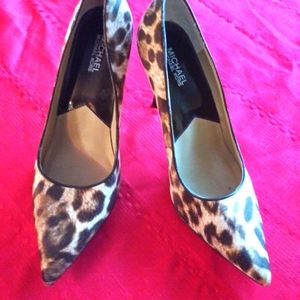 Size 10 Michael Kors leopard stilettos